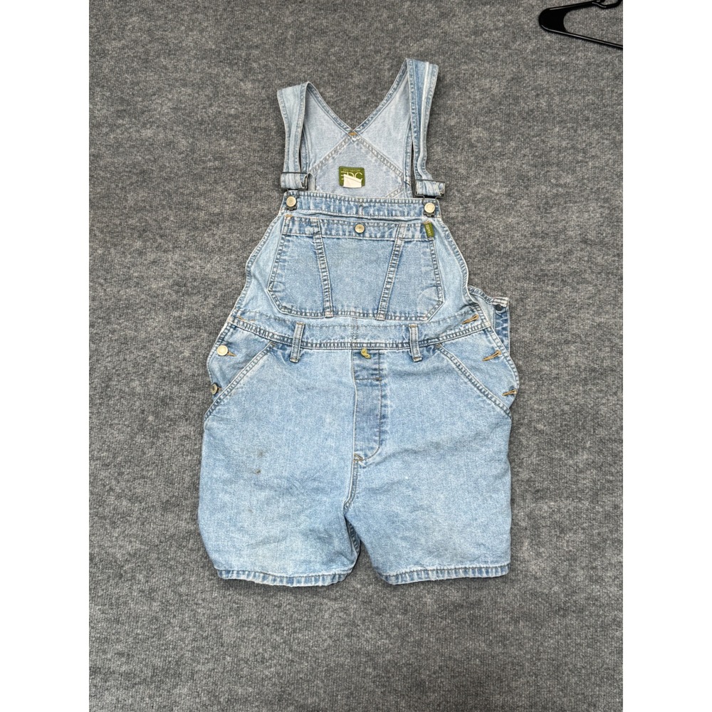 Vintage‎ Esprit EDC Denim Shortalls Light Wash Cotton Overalls 90s Women Medium